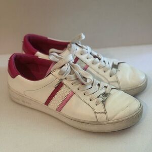 MICHAEL Michael Kors White and Pink Sneakers